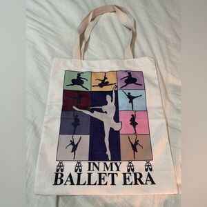 NEW Multicolor Ballet Print Tote Bag